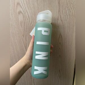 PINK Victoria's Secret Mint Water Bottle with White Logo